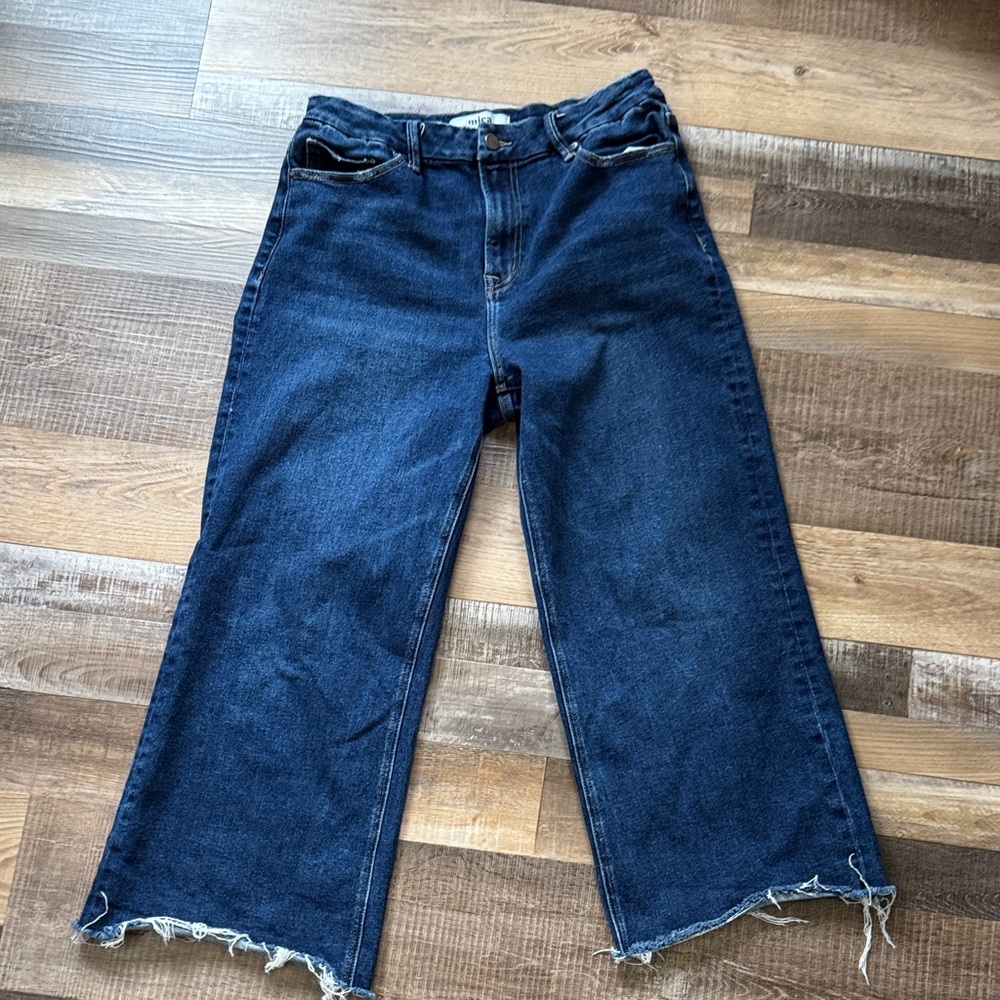 Dark Blue Wide-Leg Women’s capris